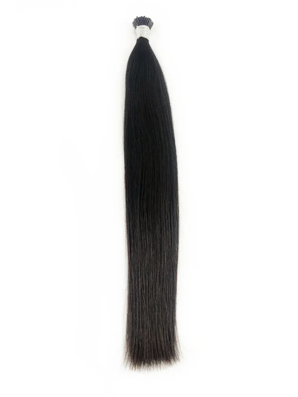 i tip hair extension natrual black straight